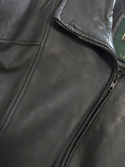 vintage danier soft leather full zip bomber jacket | made in Canada - good market thrift store