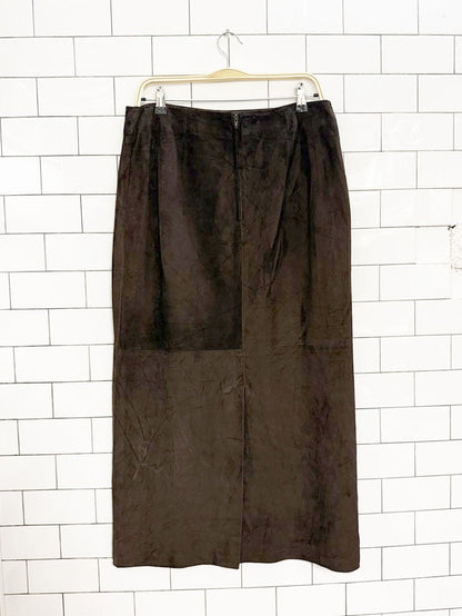 vintage danier suede leather midi skirt | made in Canada - good market thrift store