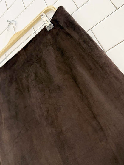 vintage danier suede leather midi skirt | made in Canada - good market thrift store