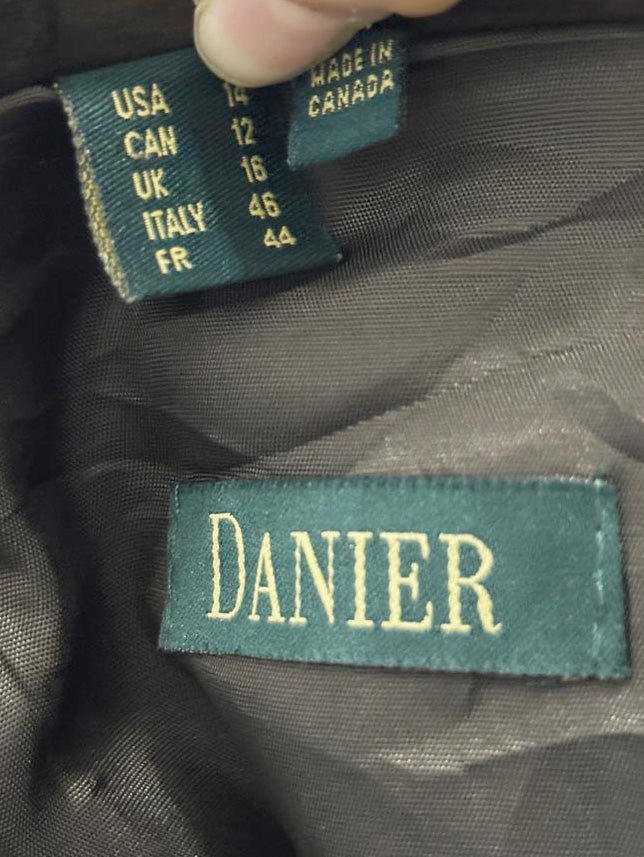 vintage danier suede leather midi skirt | made in Canada - good market thrift store