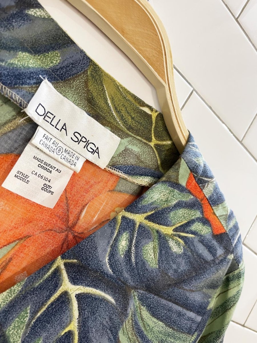 vintage della spiga tropical cabana shirt - good market thrift store