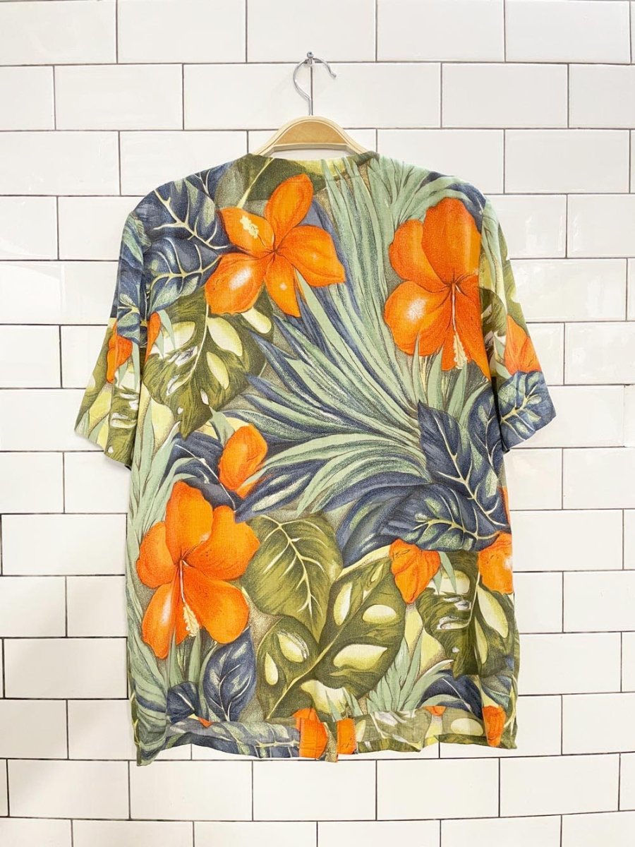 vintage della spiga tropical cabana shirt - good market thrift store