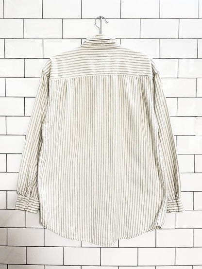 vintage deluxe clothing co. striped crest pocket faded shirt | made in India - good market thrift store