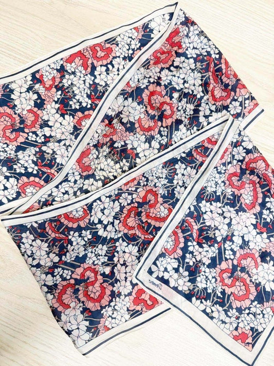 vintage demaro 100% silk floral scarf - good market thrift store