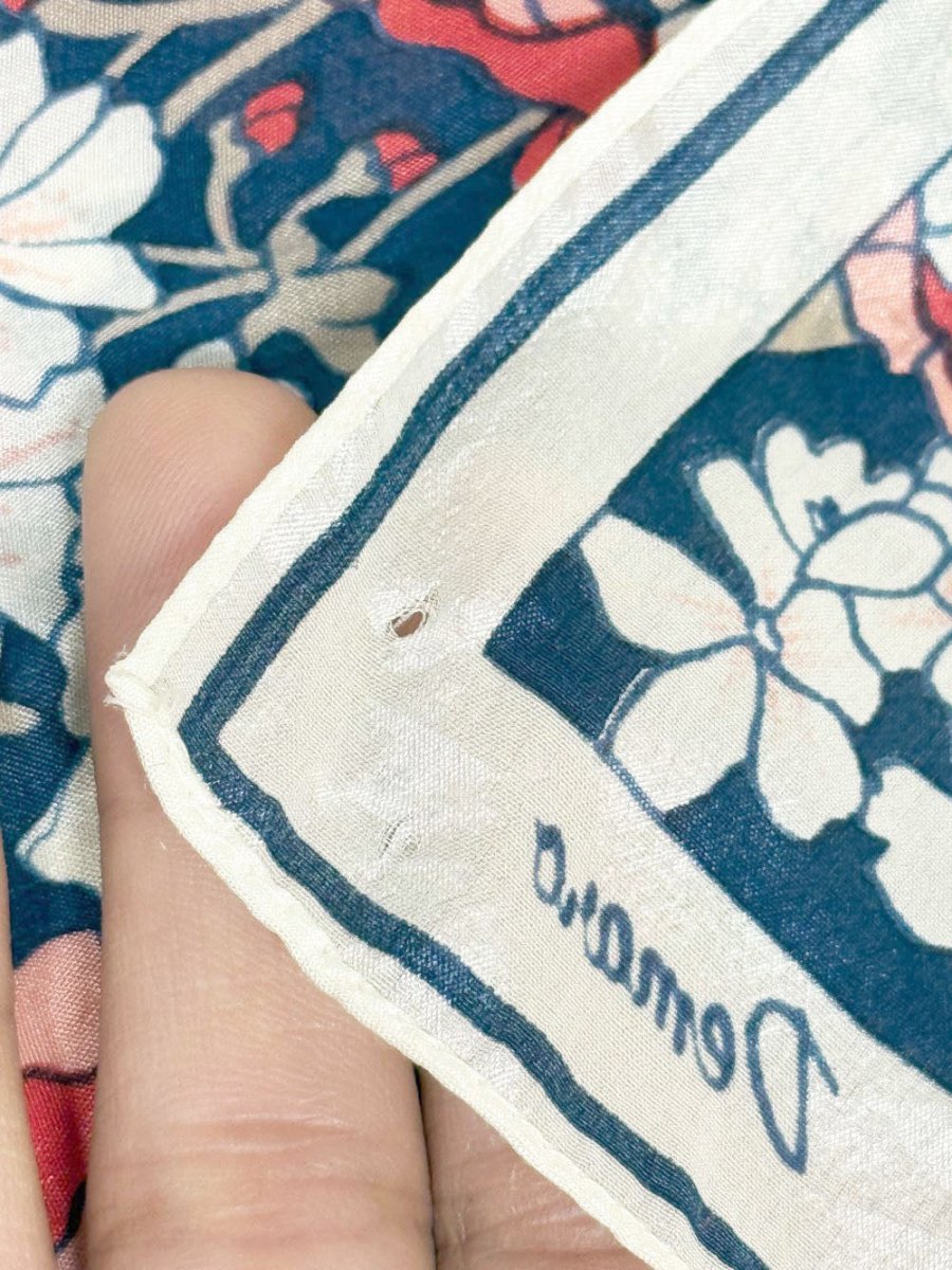 vintage demaro 100% silk floral scarf - good market thrift store