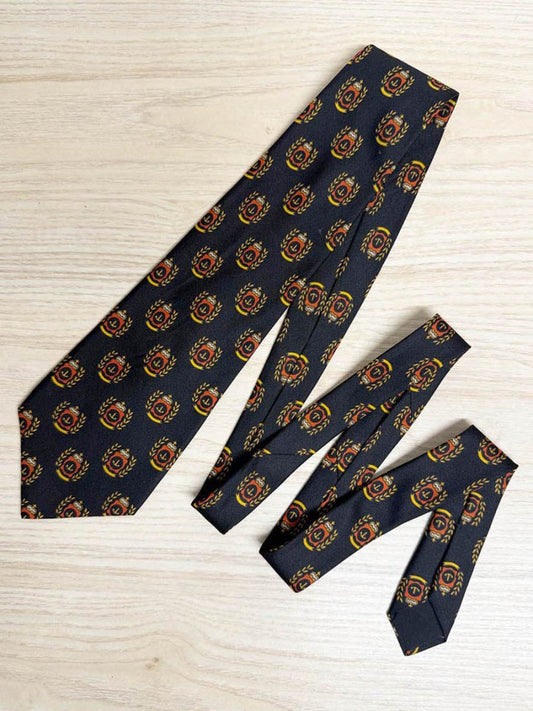 vintage der herren ausstafter silk anchor crest neck tie - good market thrift store