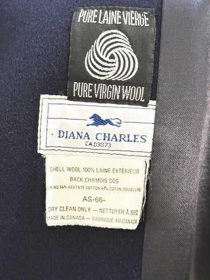 vintage diana charles 100% wool double breasted trench coat | made in Canada - good market thrift store