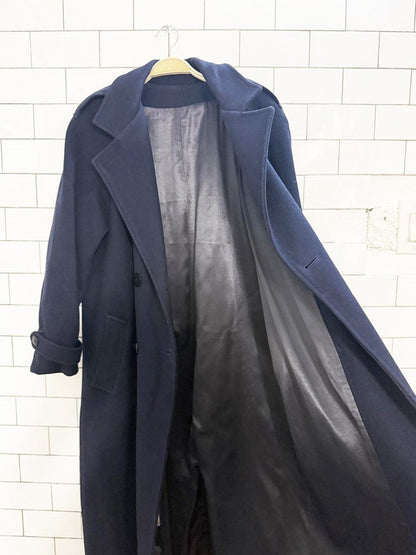 vintage diana charles 100% wool double breasted trench coat | made in Canada - good market thrift store