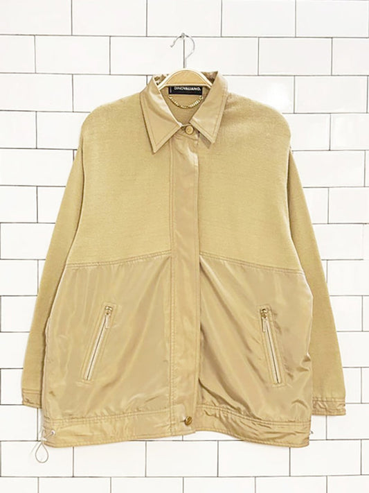 vintage dino valiano knit + nylon light jacket | made in Italy - good market thrift store
