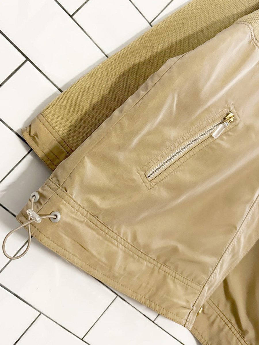 vintage dino valiano knit + nylon light jacket | made in Italy - good market thrift store