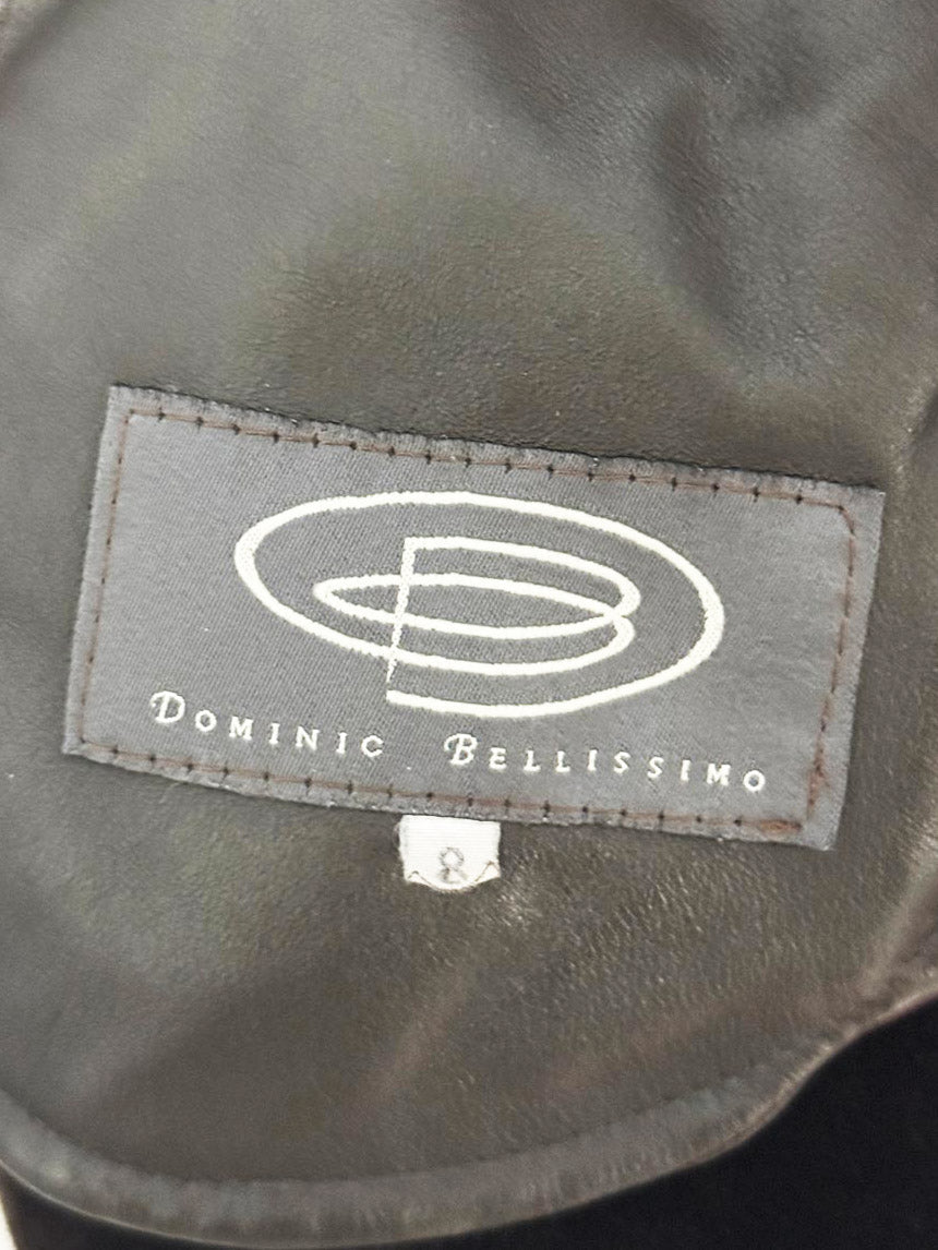 vintage dominic bellissimo lamb shearling snap button coat with mink + persian lamb trim - good market thrift store