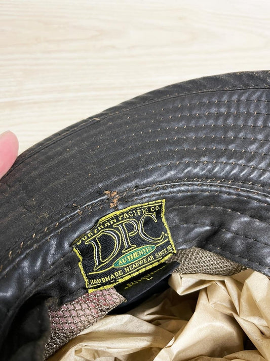 vintage DPC weathered cotton mesh wide brim trail hat - good market thrift store