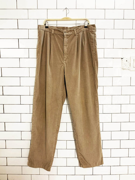vintage duckhead chunky cord pleated trousers - good market thrift store