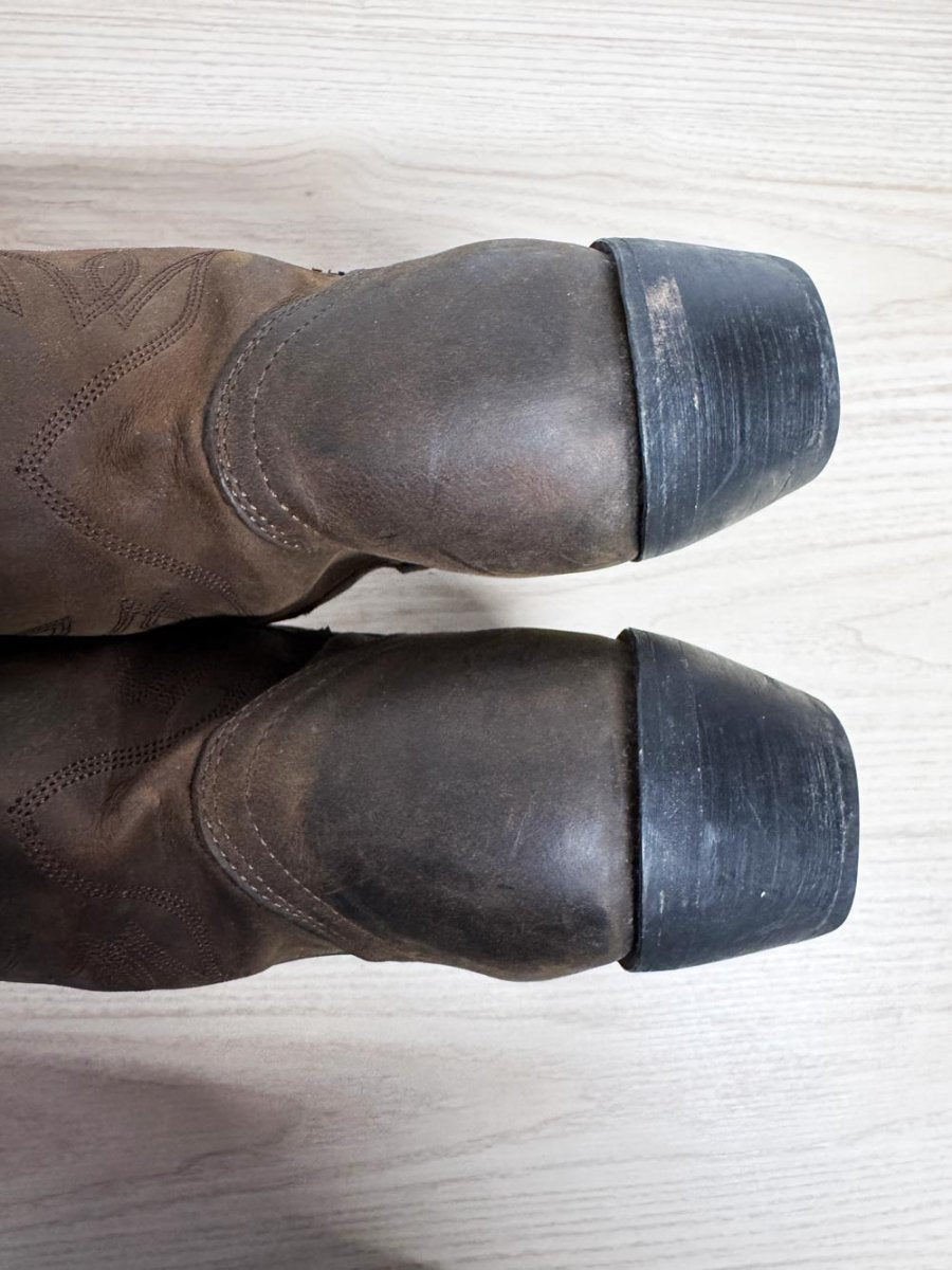 vintage durango leather western cowboy boots - good market thrift store