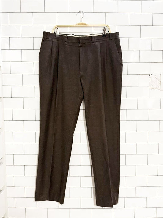 vintage eaton brikdale 100% wool pleated trousers | made in Canada - good market thrift store
