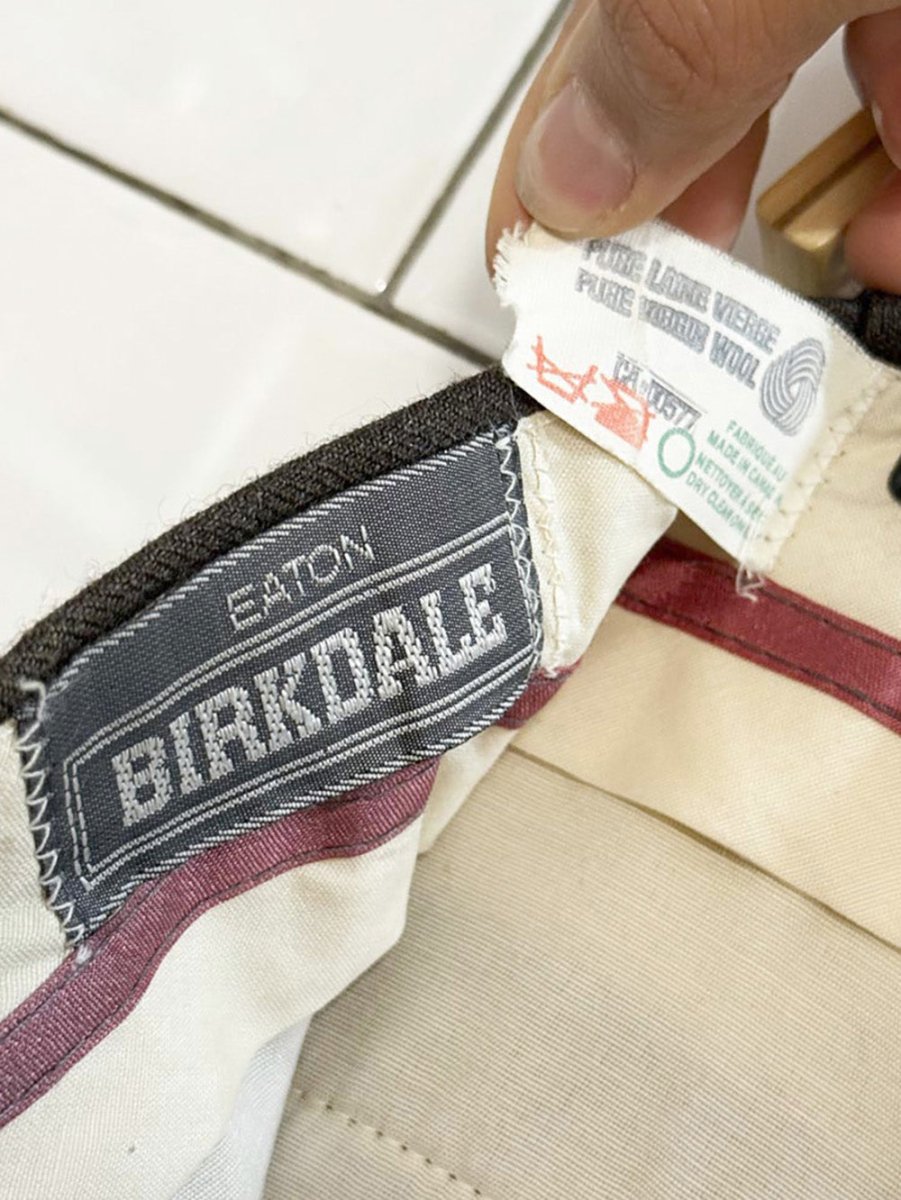 vintage eaton brikdale 100% wool pleated trousers | made in Canada - good market thrift store