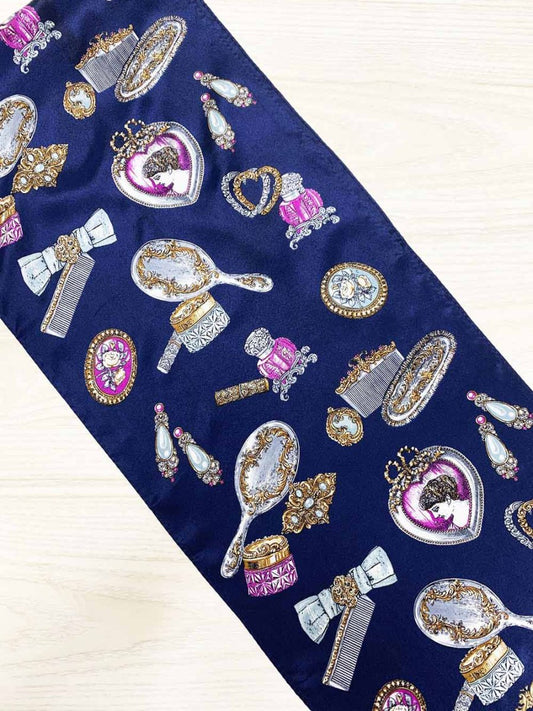 vintage echo 100% silk rectangle vanity scarf - good market thrift store