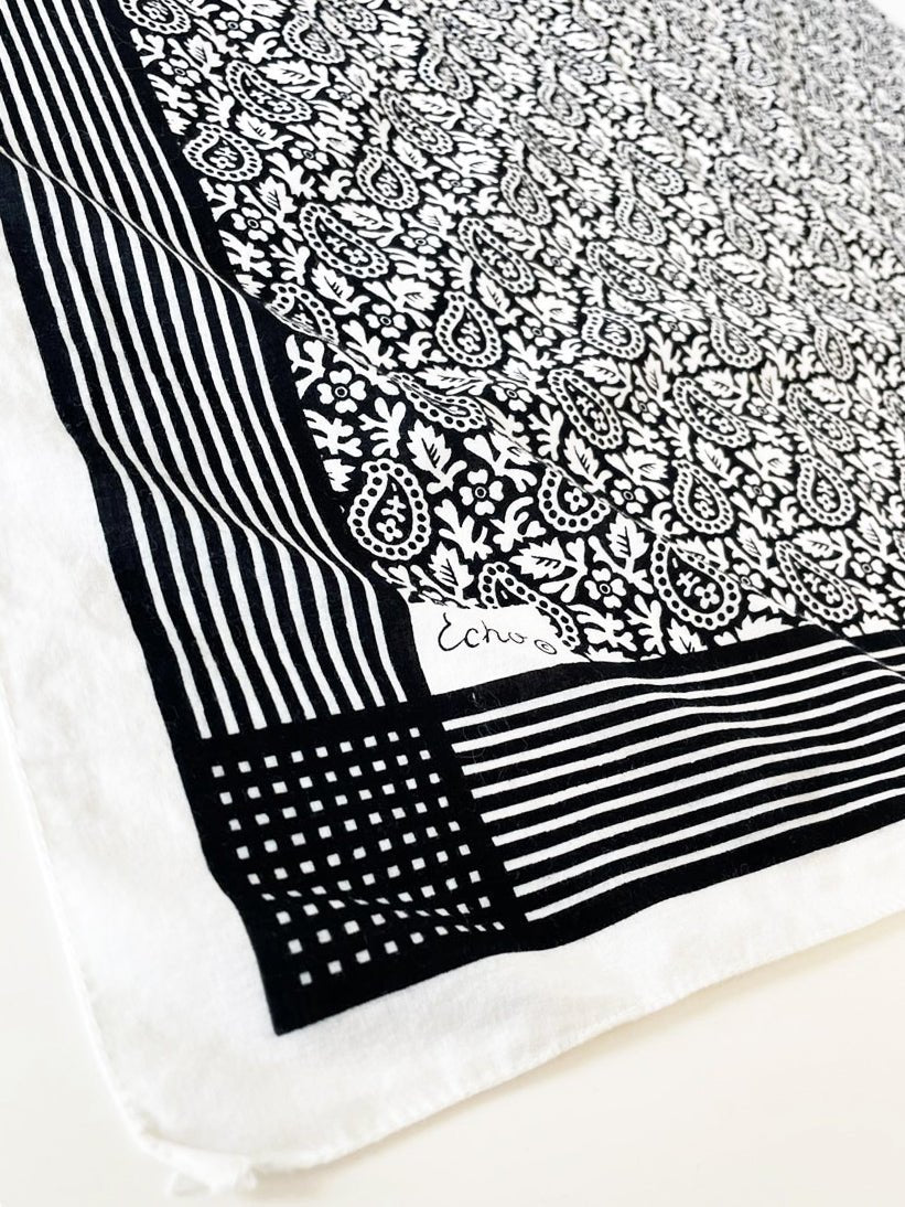 vintage echo paisley cotton square bandana - good market thrift store