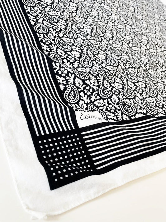 vintage echo paisley cotton square bandana - good market thrift store