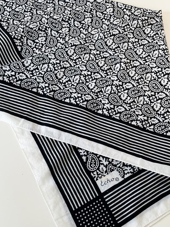 vintage echo paisley cotton square bandana - good market thrift store