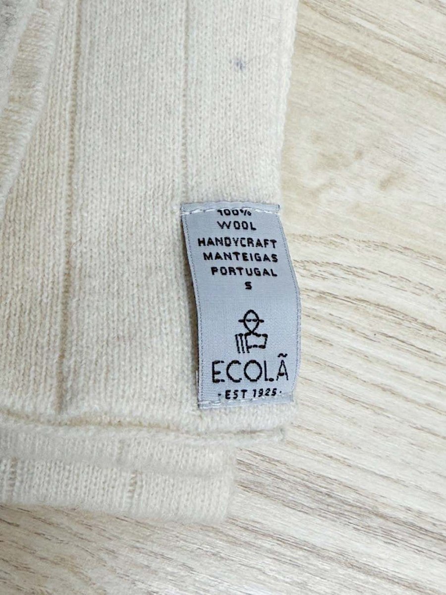 vintage ecola 100% wool ribbed knit scarf | made in Portugal - good market thrift store