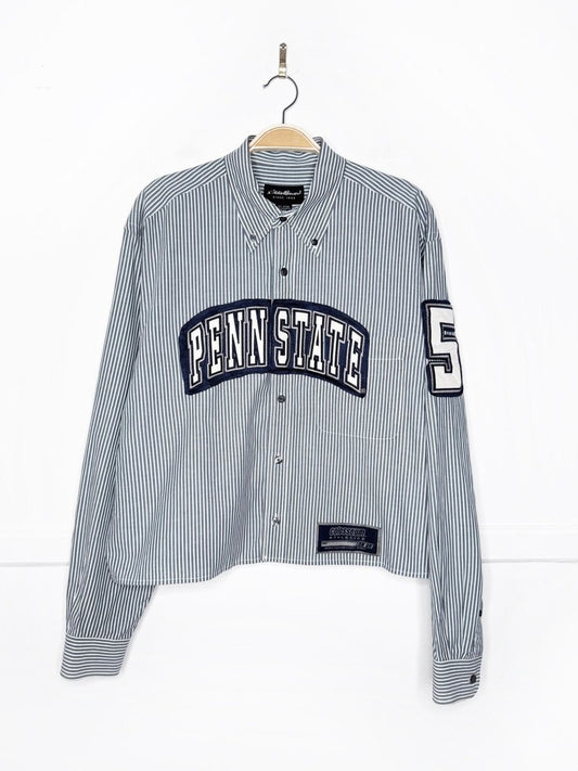 vintage eddie bauer x penn state collegiate sporty prep cropped shirt | rework - good market thrift store