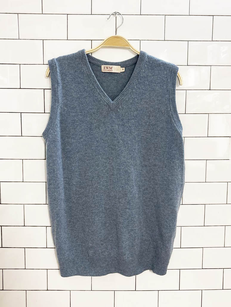 vintage edinburgh woollen mill lambswool sweater vest - good market thrift store