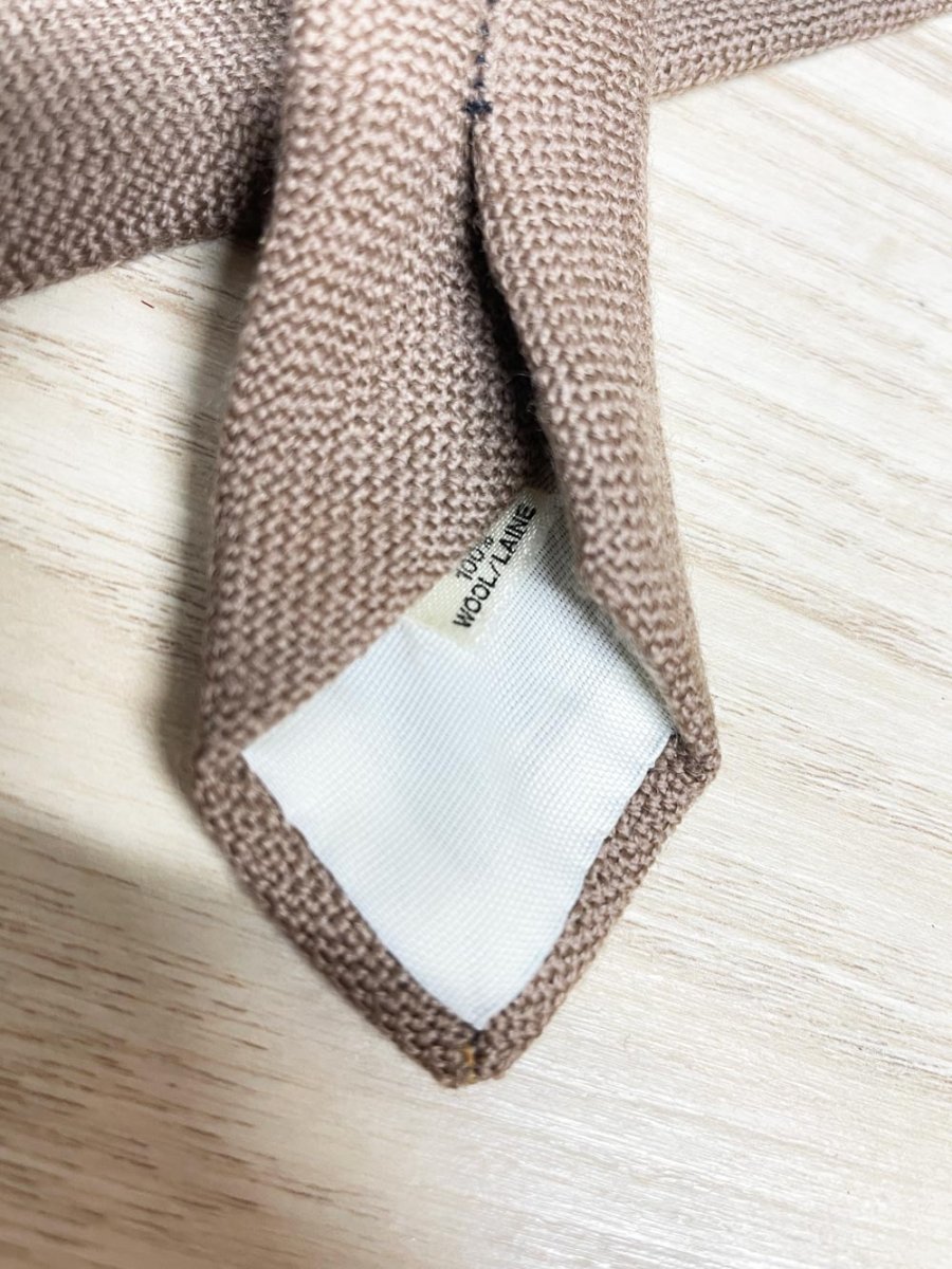 vintage elégant 100% wool woven tie - good market thrift store