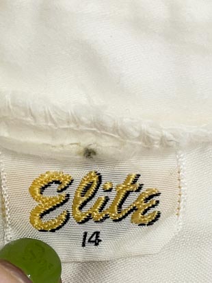 vintage elite flower embroidered sleeveless full button shirt - good market thrift store
