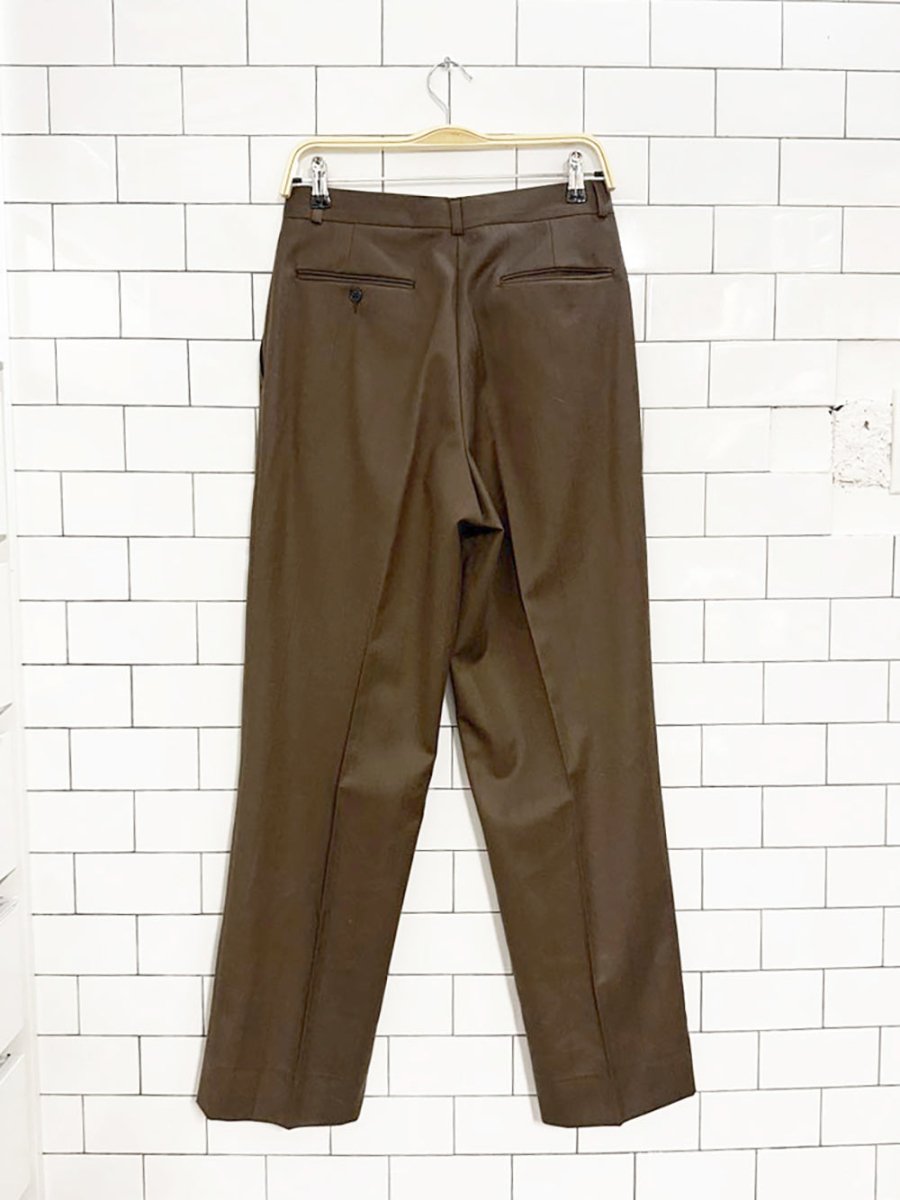 vintage elite pleated minimal pin stripe trousers - good market thrift store