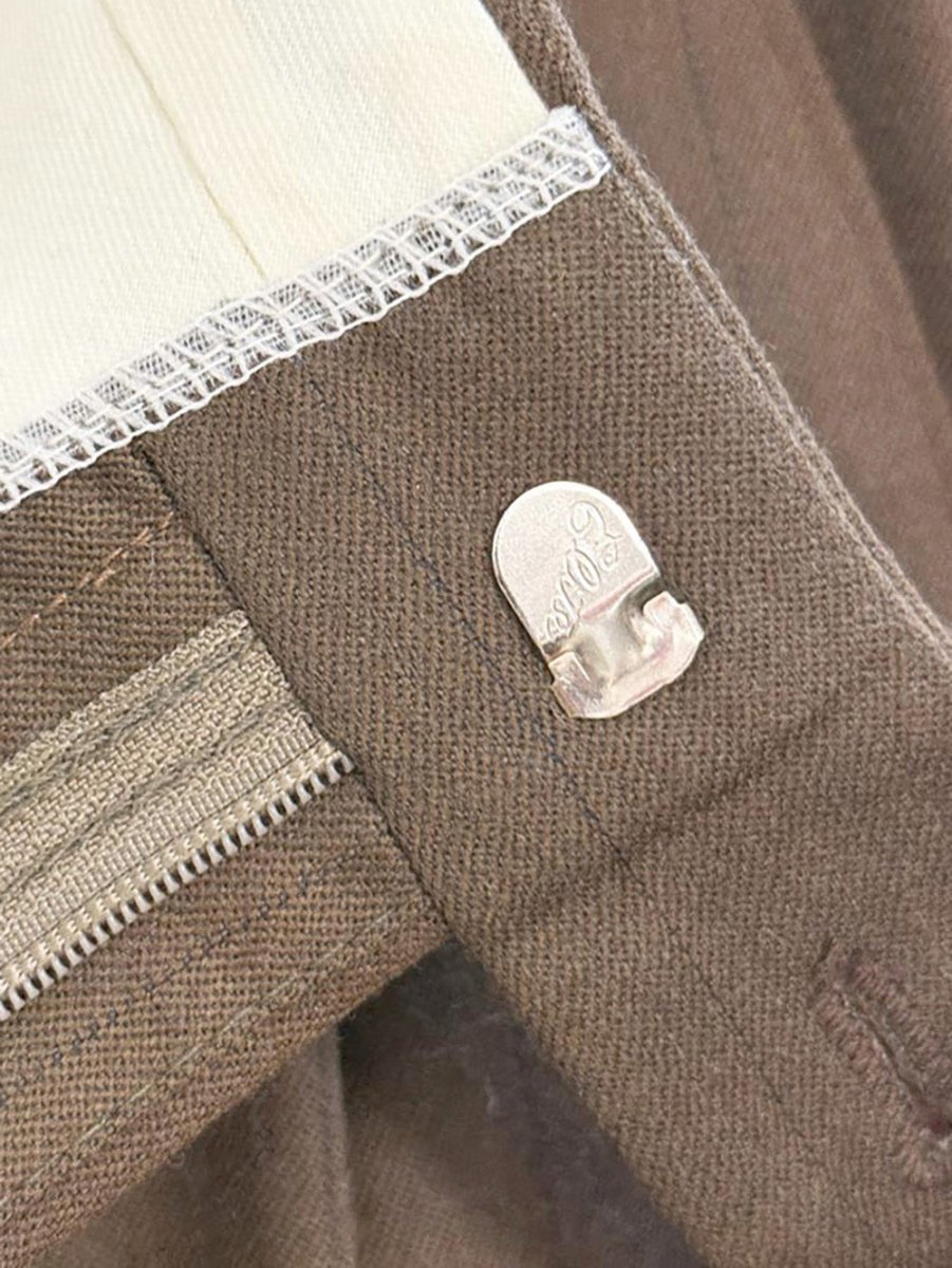 vintage elite pleated minimal pin stripe trousers - good market thrift store
