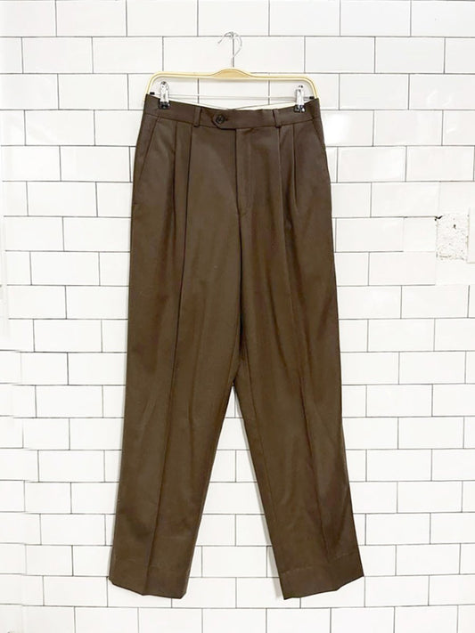 vintage elite pleated minimal pin stripe trousers - good market thrift store