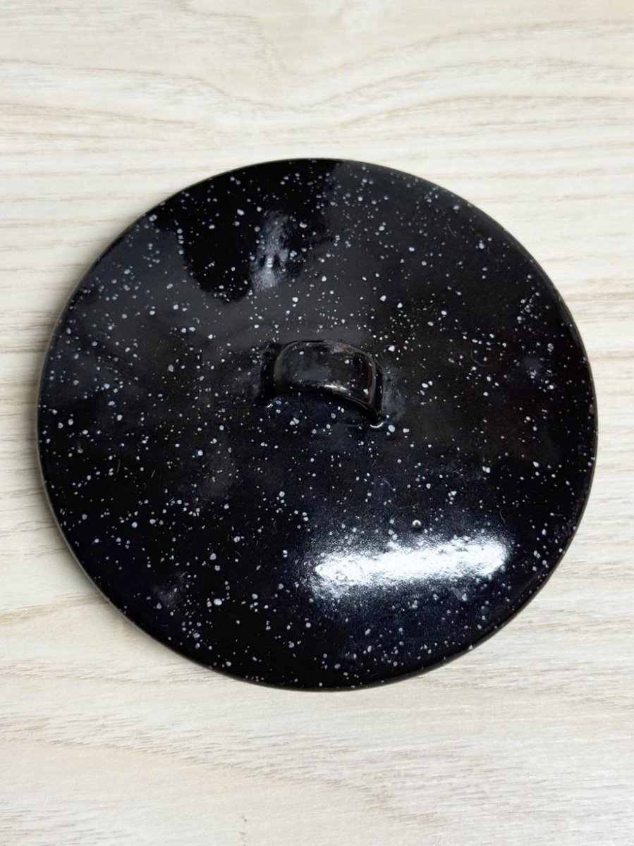 vintage enamelwear speckled camping coffee kettle pot - good market thrift store