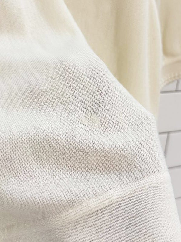 vintage erica rössler wool - blend pearl button knit polo shirt - good market thrift store