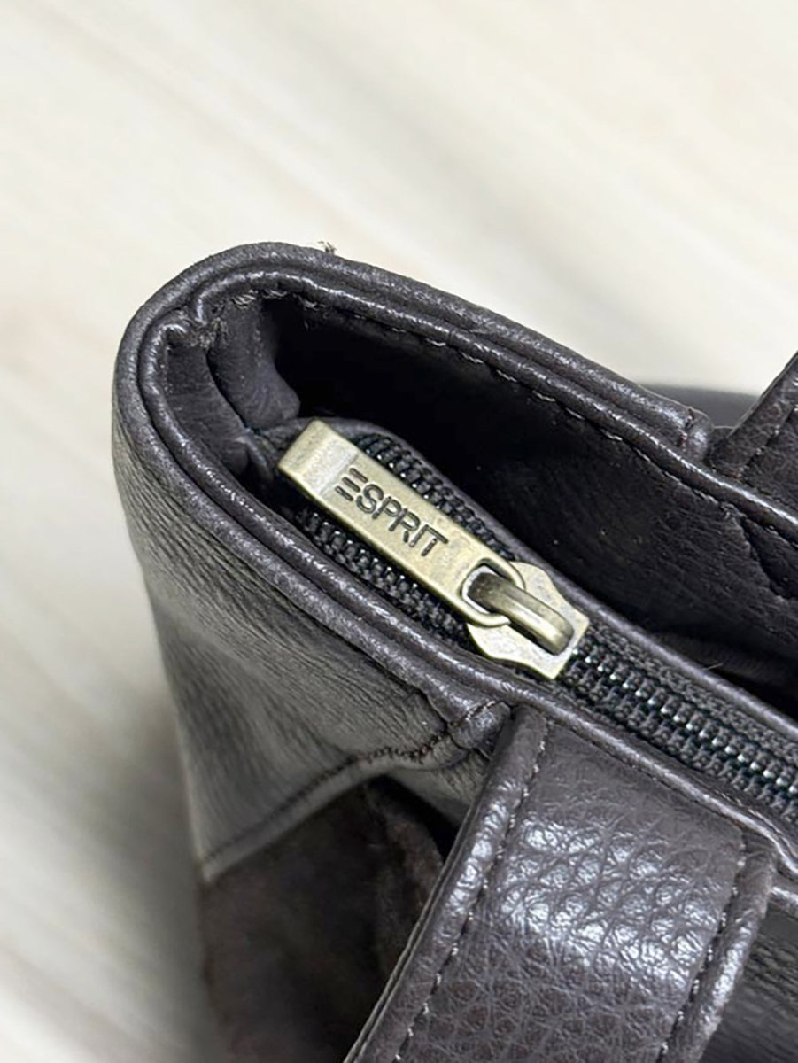 vintage esprit suede leather shoulder tote bag - good market thrift store