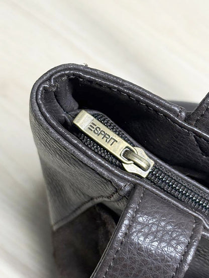 vintage esprit suede leather shoulder tote bag - good market thrift store