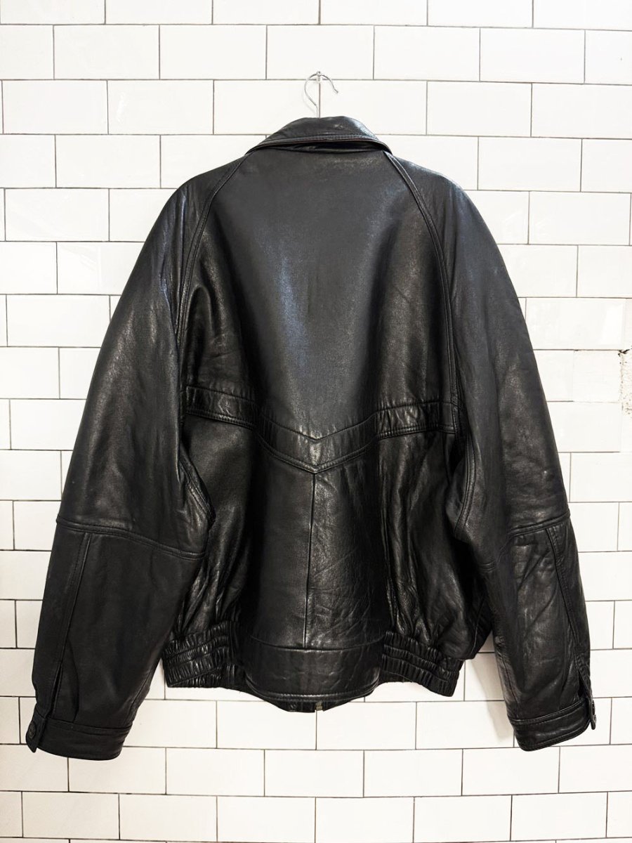 vintage esquire soft leather bomber jacket | lambskin - good market thrift store