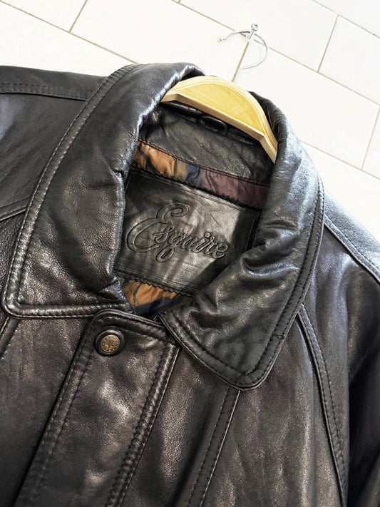 vintage esquire soft leather bomber jacket | lambskin - good market thrift store
