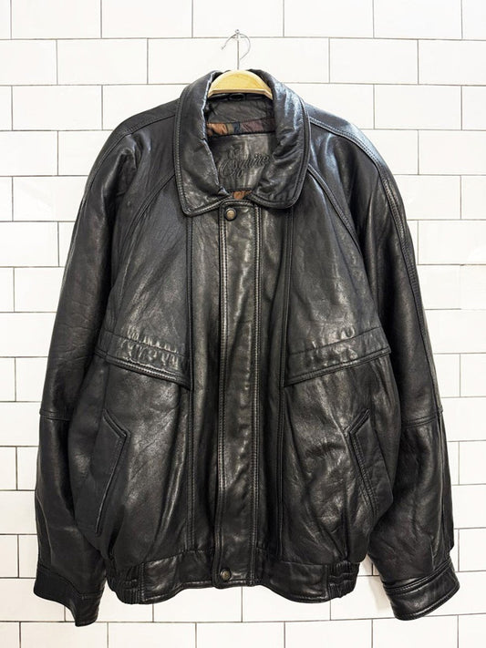 vintage esquire soft leather bomber jacket | lambskin - good market thrift store