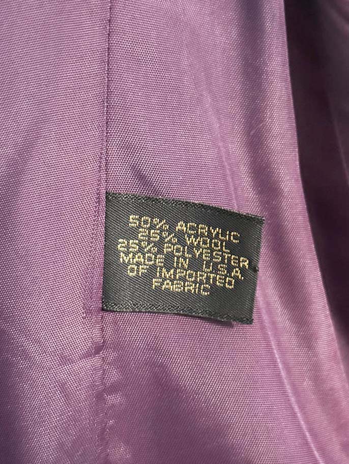 vintage express wool - blend beaded crest pocket double breasted blazer | made in USA - good market thrift store