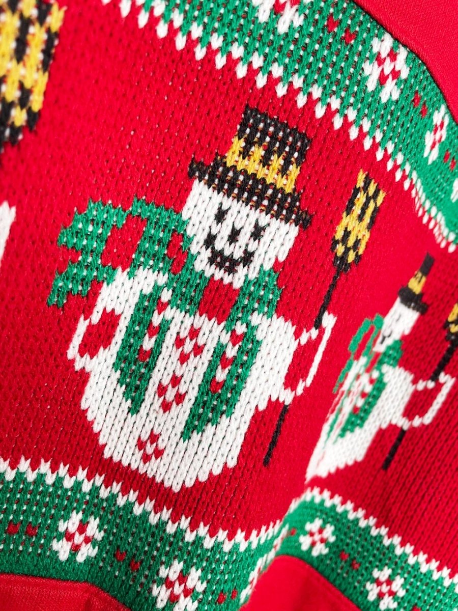 vintage fair isle knit snowmen sweatshirt - good market thrift store