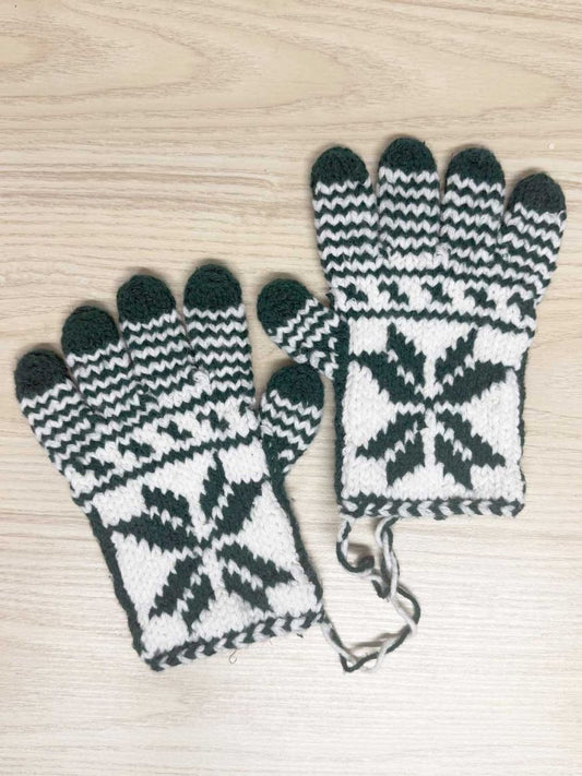 vintage fair isle nordic handmade knit gloves - good market thrift store