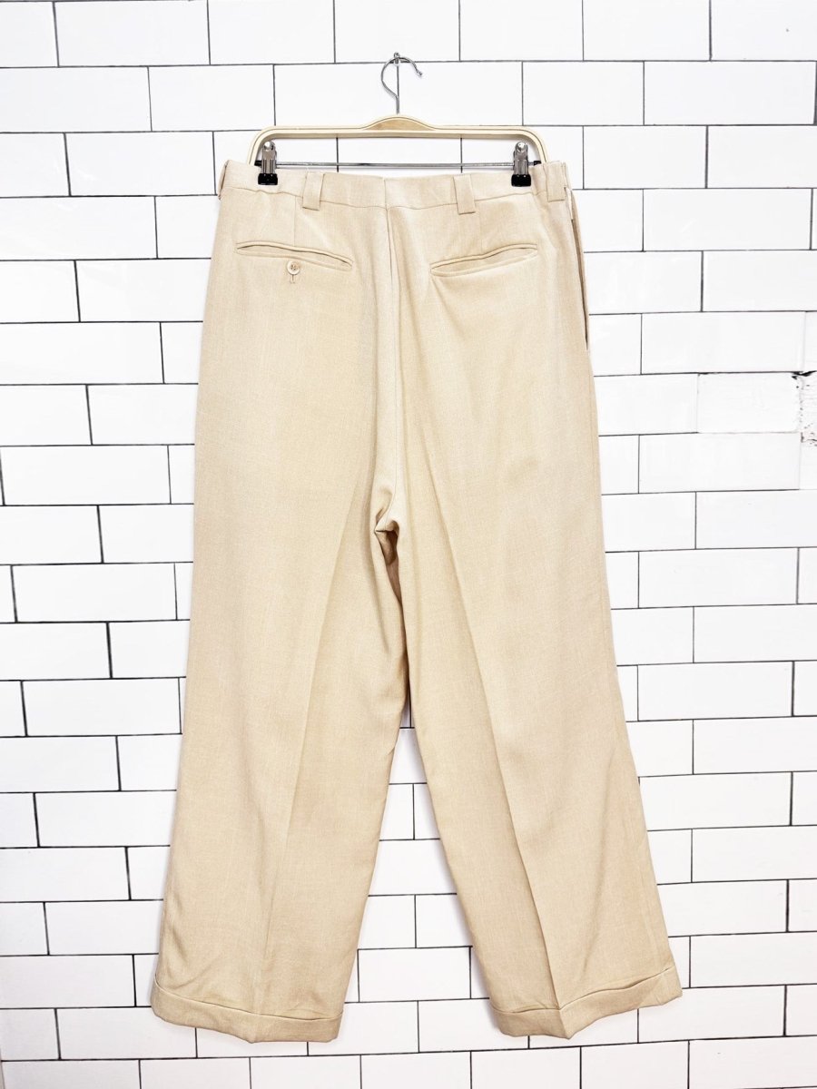 vintage falcone box pleat baggy leg prohibition trouser - good market thrift store