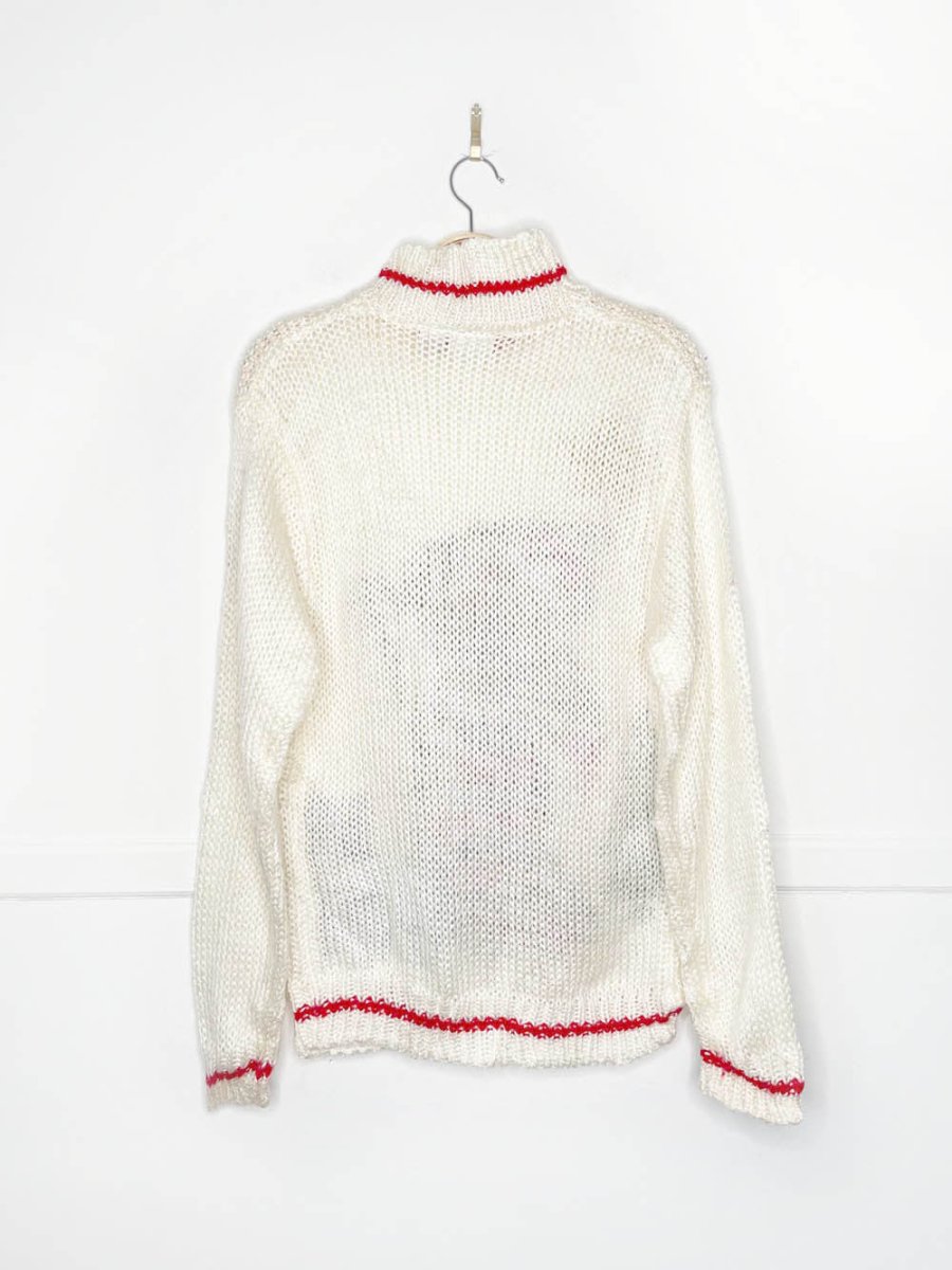 vintage far & near teddy bear stocking knit sweater - good market thrift store