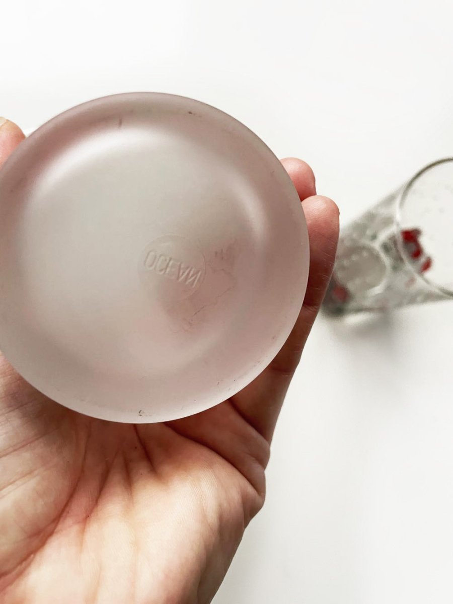 vintage festive holiday glass tumblers - good market thrift store