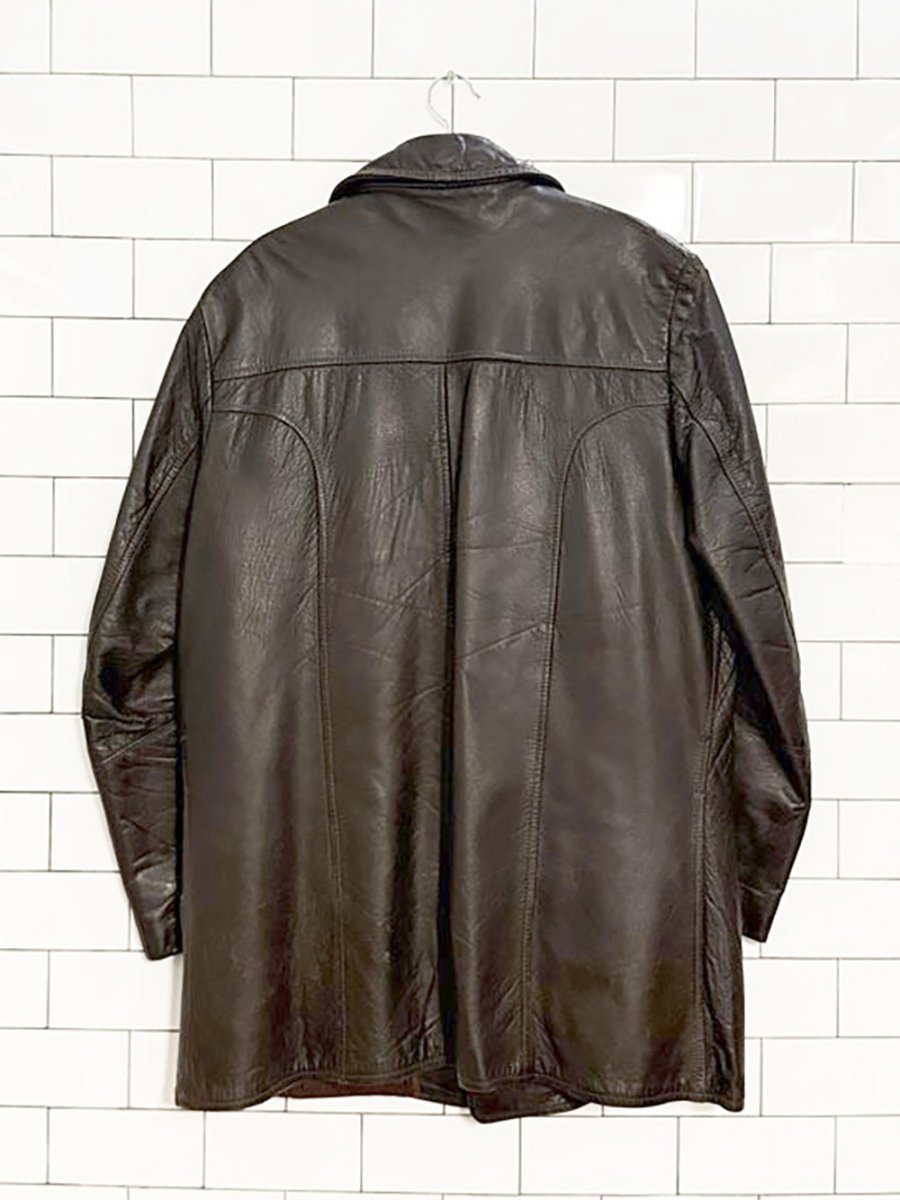 vintage fit for a king B&F leather double breasted jacket | woodchester england - good market thrift store