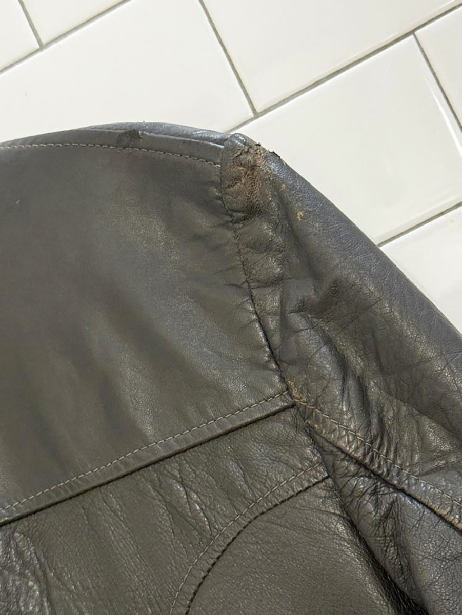 vintage fit for a king B&F leather double breasted jacket | woodchester england - good market thrift store