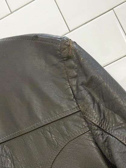 vintage fit for a king B&F leather double breasted jacket | woodchester england - good market thrift store