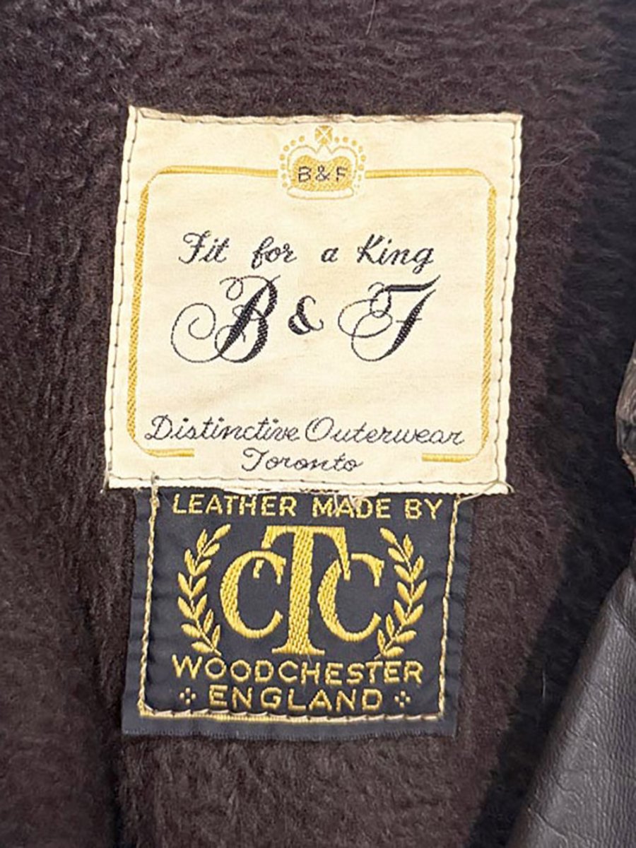 vintage fit for a king B&F leather double breasted jacket | woodchester england - good market thrift store