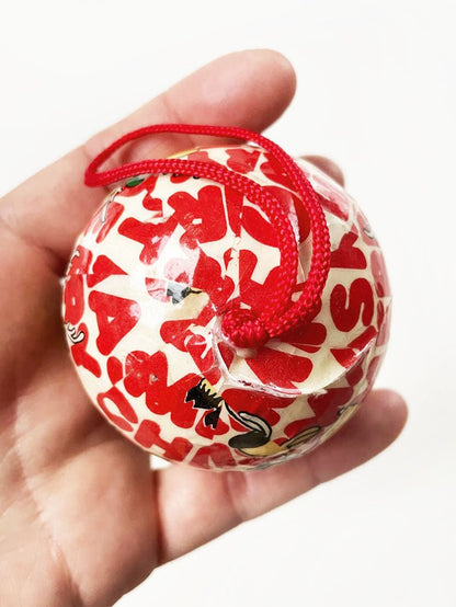 vintage foam ball ornament - good market thrift store